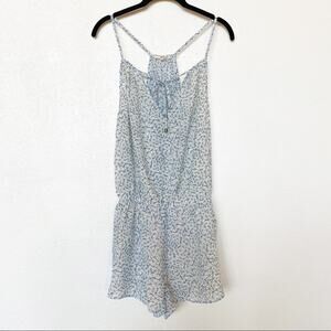 LA made Blue White Graphic Romper Size Small